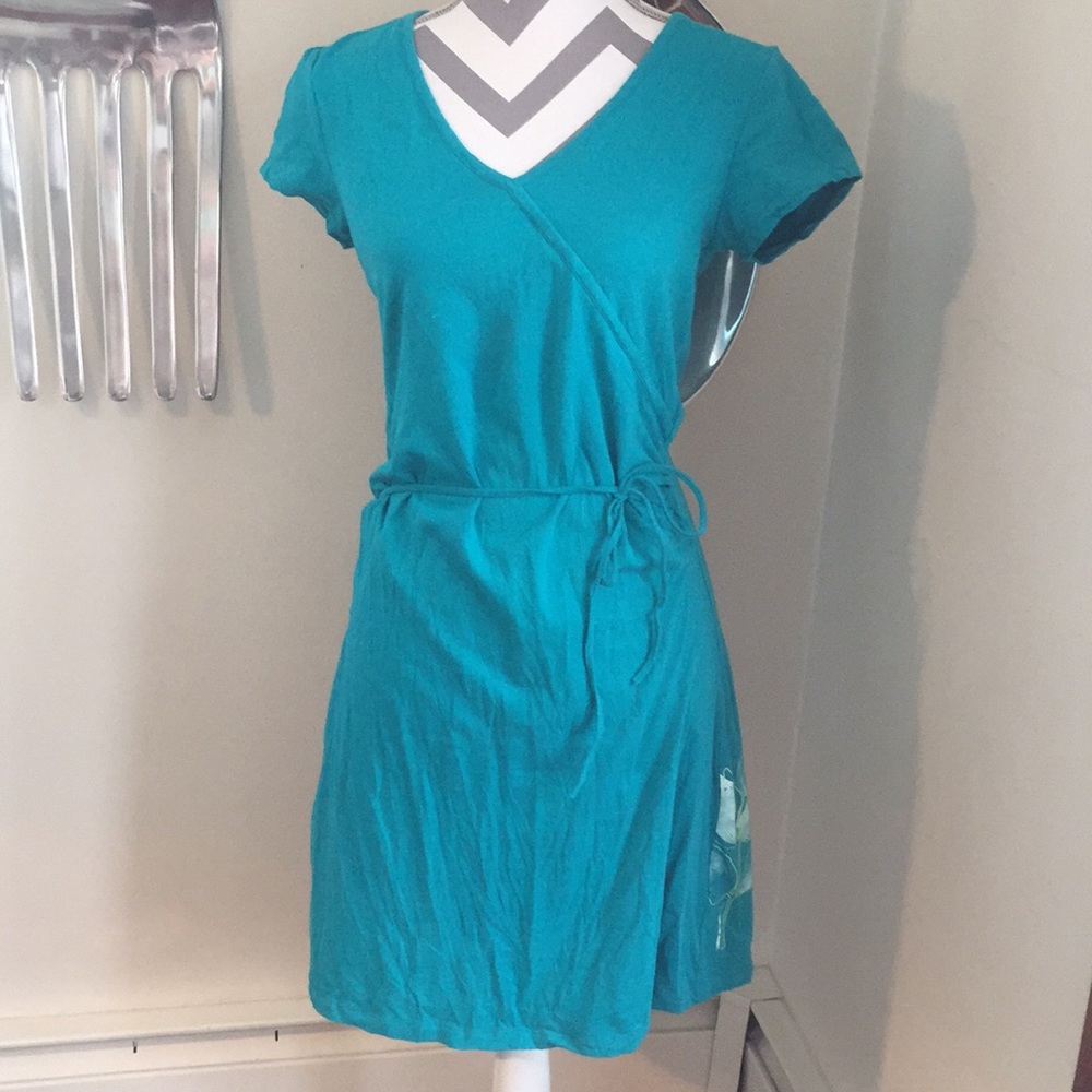 Lole women's short sleeve dress - medium- aqua!